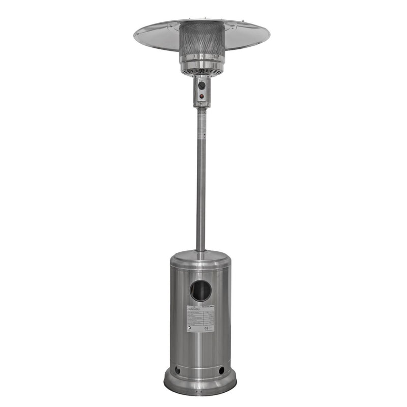 Dellonda 13kW Stainless Steel Commercial Gas Outdoor Garden Patio Heater Wheels Dellonda  - Dynamic Drive