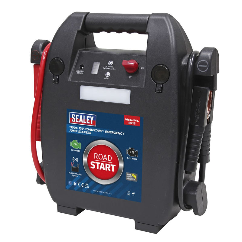 Sealey RoadStartï Emergency Jump Starter 12V 2L 4-Cylinder RS1B Sealey - Dynamic Drive