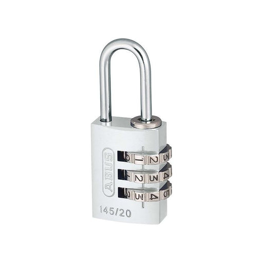 Abus Mechanical 145/20 20mm Aluminium Combination Padlock Silver 46574 ABUS Mechanical - Dynamic Drive