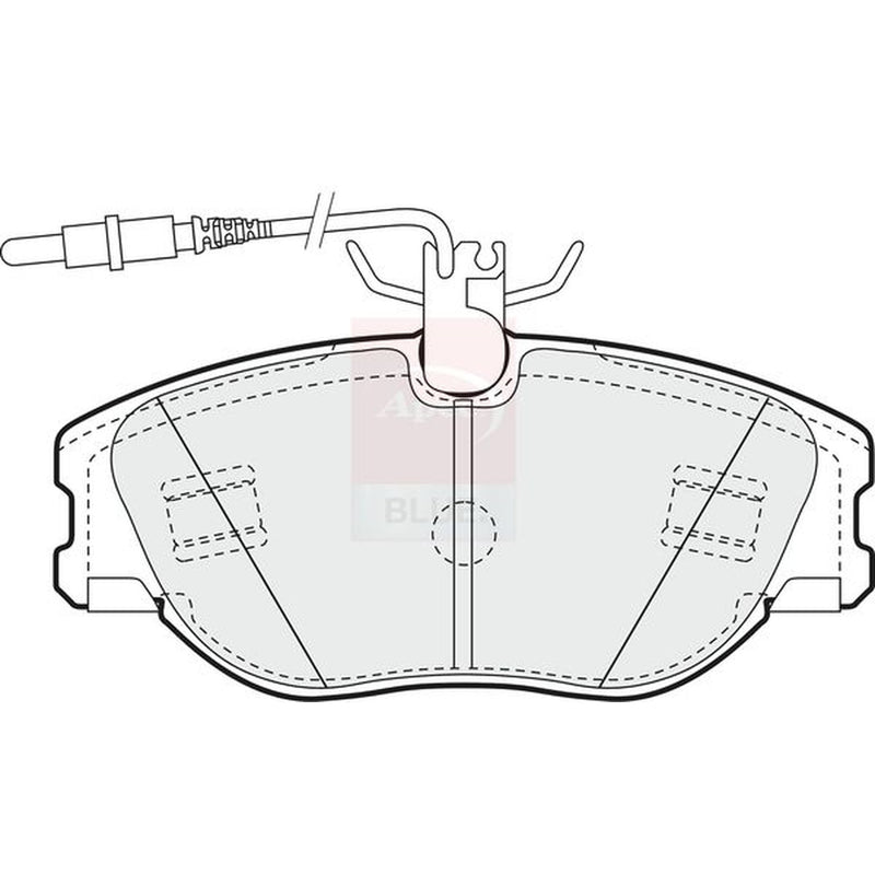 Apec Front Brake Pad Set fits Citroën Dispatch I 1995-2006 1.9 2.0