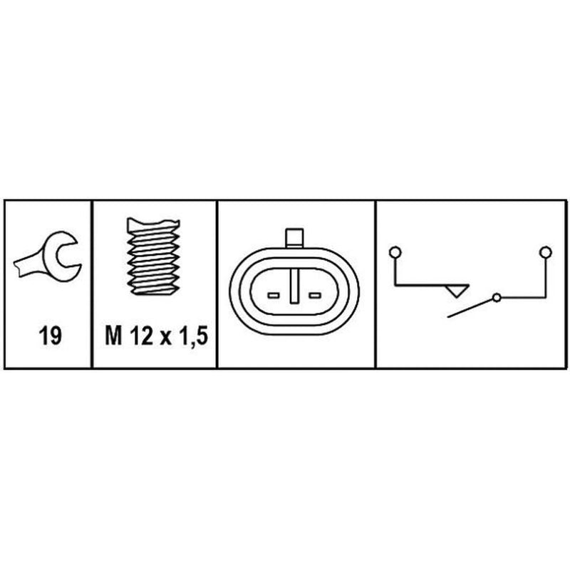 Hella Reverse Light Switch Connectors fits Abarth Grande Punto 2007-2010 1.4