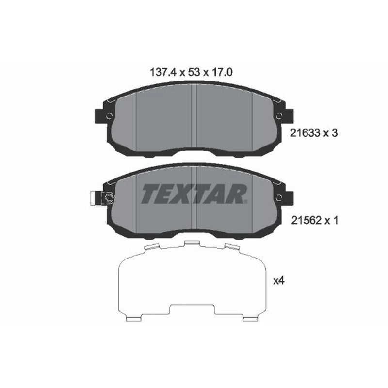Textar Front Brake Pad Set 2163301