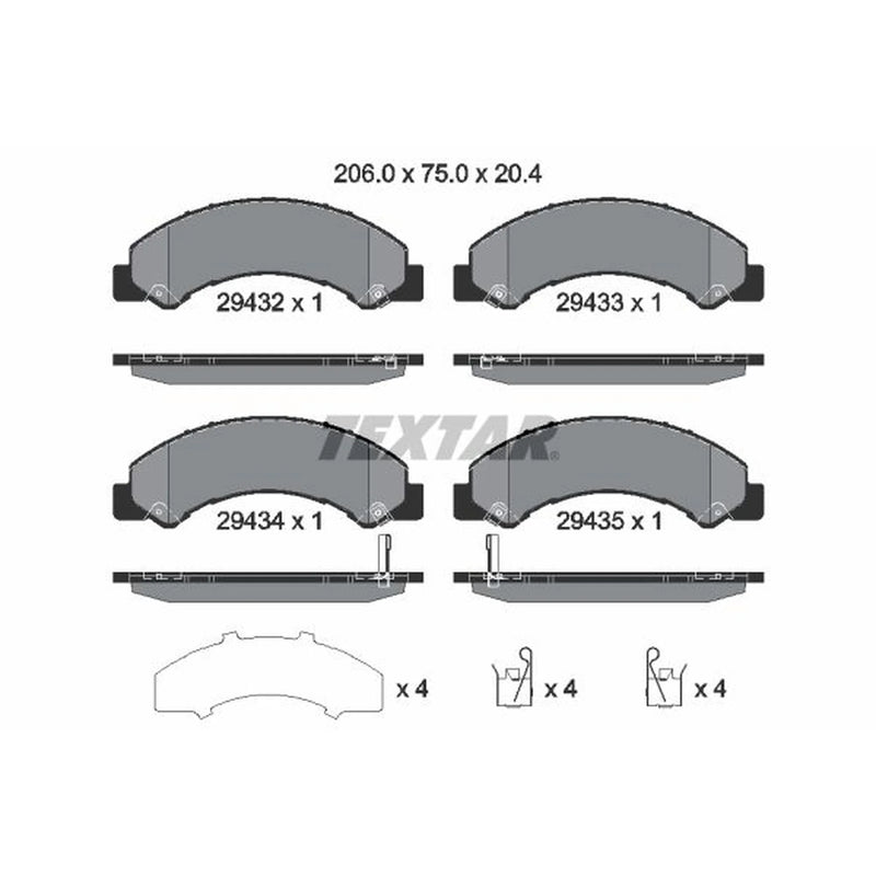 Textar Front Brake Pad Set 2943201