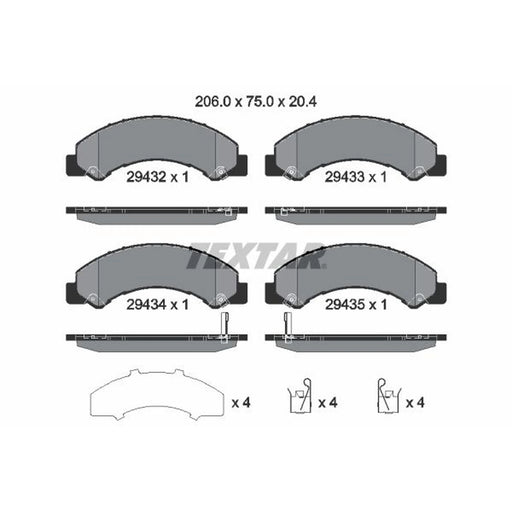 Textar Front Brake Pad Set 2943201