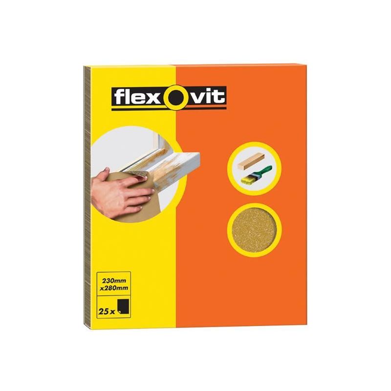 Flexovit Glasspaper Sanding Sheets 230 x 280mm Grade F2 (25) Flexovit - Dynamic Drive