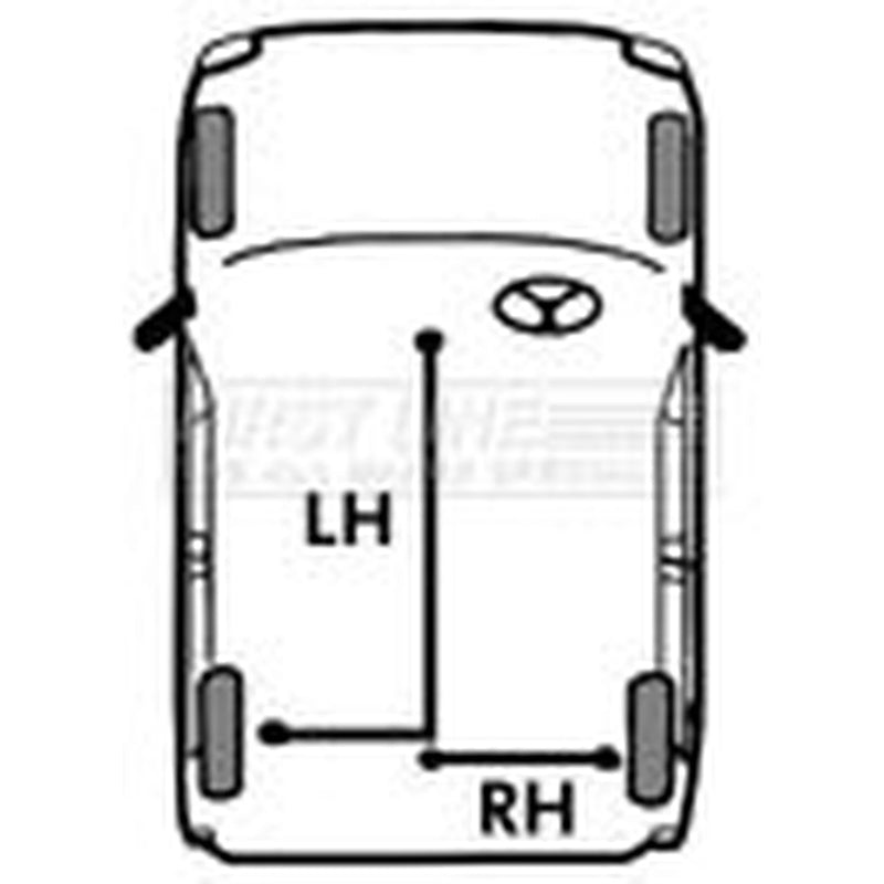 First Line Handbrake Cable Left Rear fits Opel Corsa B 1993-2002