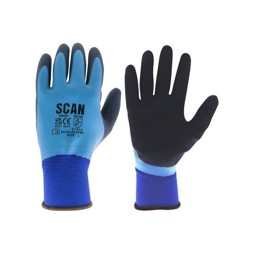 Scan Waterproof Latex Gloves - M (Size 8) Scan - Dynamic Drive