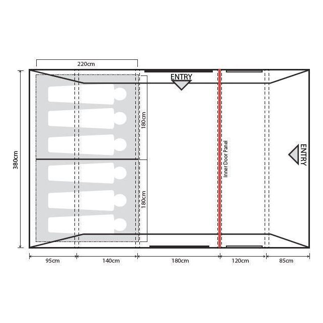 Outdoor Revolution Atom 600 Including Footprint Family Tent Outdoor Revolution - Dynamic Drive