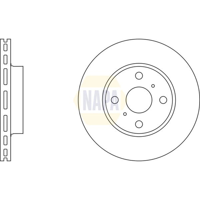 NAPA 2 x Vented Front Brake Discs NBD5938-x2