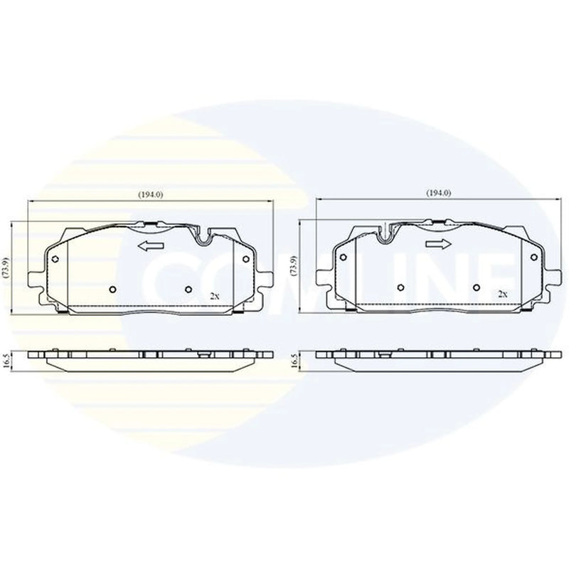 Comline Front & Rear Brake Discs & Pads fits Audi A6 C8 2018 on