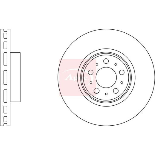 Apec 2 x Vented Brake Discs fits Volvo S60 I 2003-2010 2.5