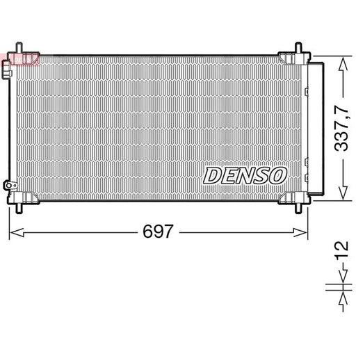 Denso Air Conditioning Condenser fits Toyota Auris 2015-2018 1.6