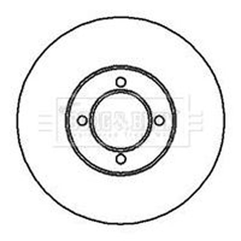 Borg & Beck 2 x Vented Brake Discs fits Toyota Corolla 1983-1992 1.6