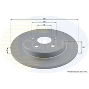 Comline Rear Brake Solid Discs & Pads fits Toyota Prius Plus 2011 on 1.8