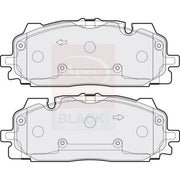 Apec Black Front Brake Pad Set fits Audi A3 2021-2022