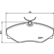 Mintex Front Brake Pad Set fits Renault Avantime 2001-2003 2.0 2.2 3.0