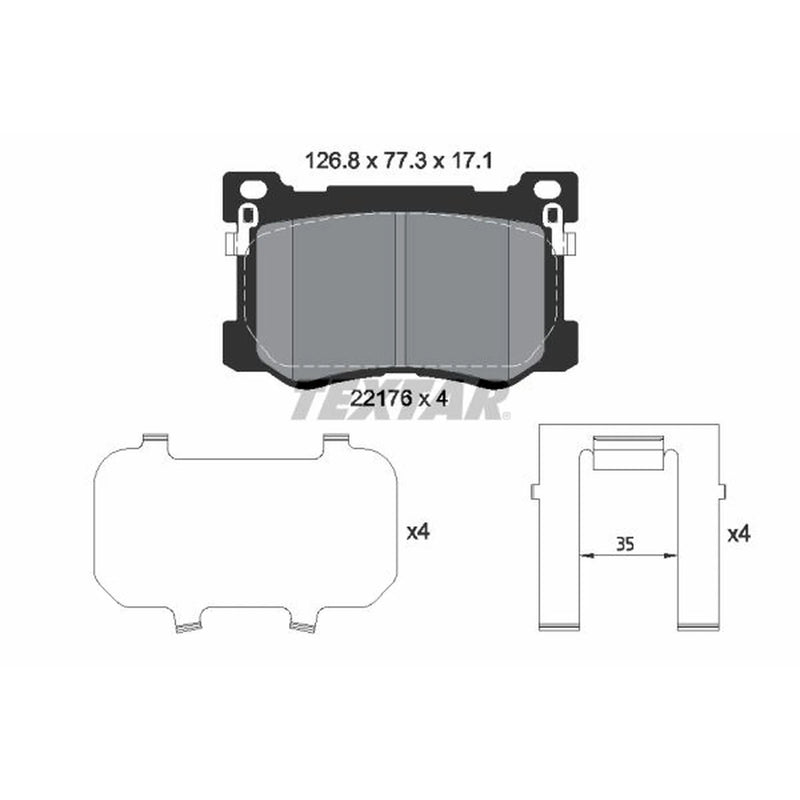Textar Front Brake Pad Set 2217601