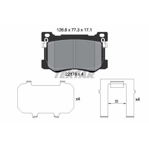 Textar Front Brake Pad Set 2217601