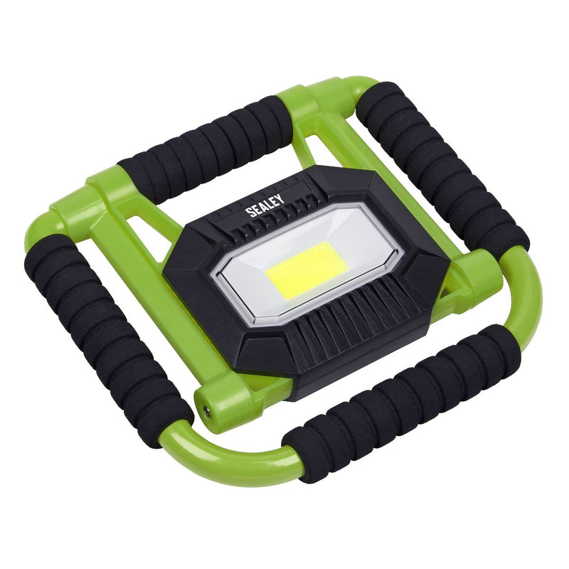 Sealey Rechargeable Portable Fold Flat Floodlight 10W COB LED Lithium-ion Sealey - Dynamic Drive