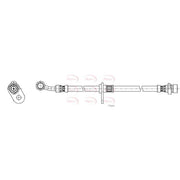 Apec Brake Hydraulic Hose Line Front Left fits Honda Civic IX 2012-2016