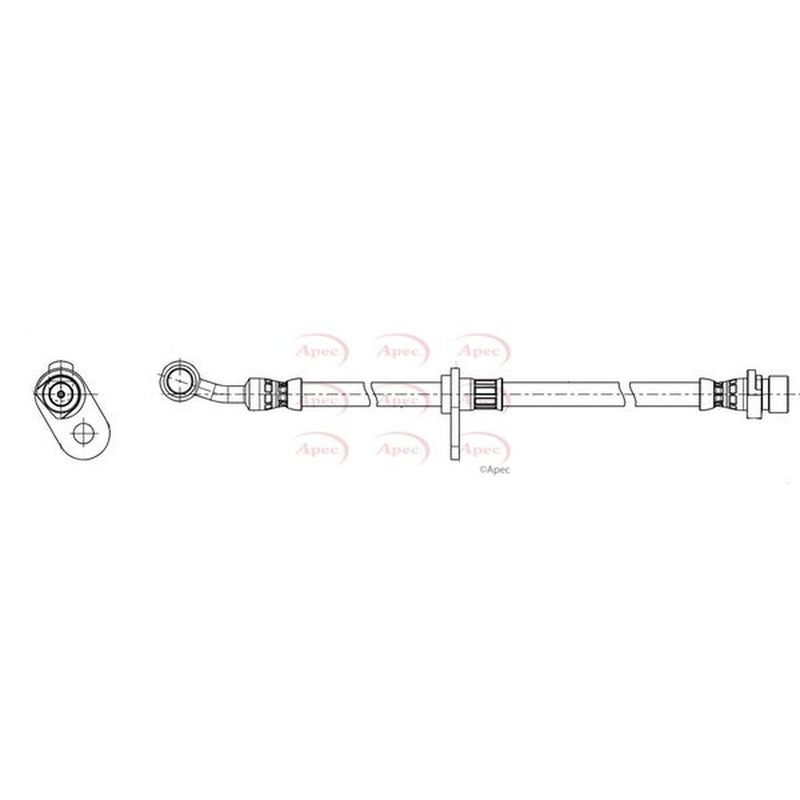 Apec Brake Hydraulic Hose Line Front Left fits Honda Civic IX 2012-2016