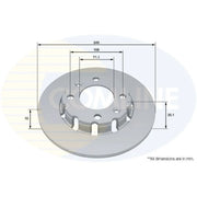 Comline Rear Brake Solid Discs & Pads fits Vauxhall Corsa 2019 on 1.2 1.5
