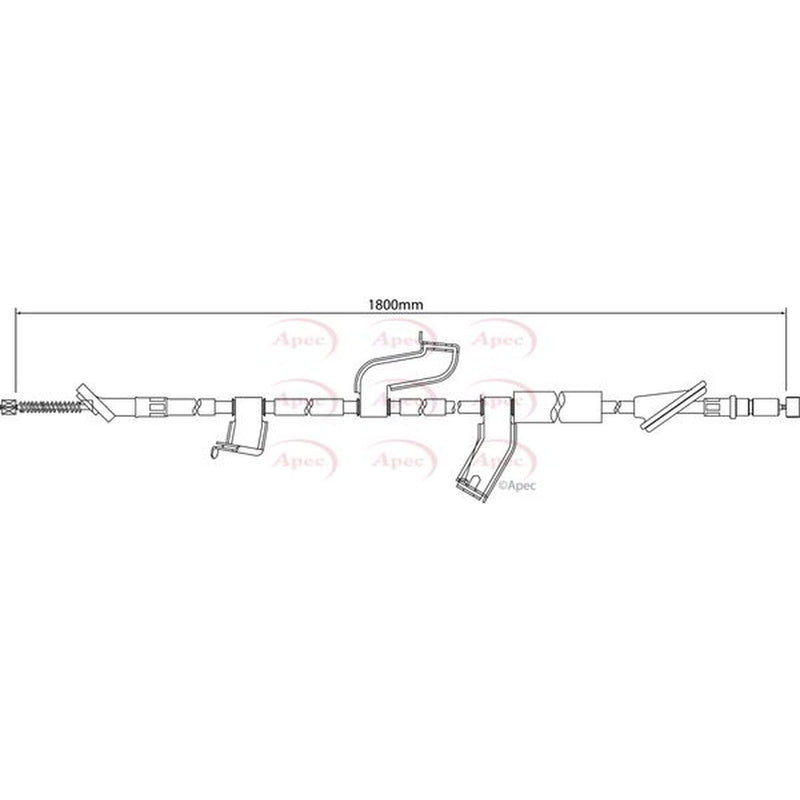 Apec Handbrake Cable Right Rear fits Honda Cr-V III 2006-2012 2.0 2.2