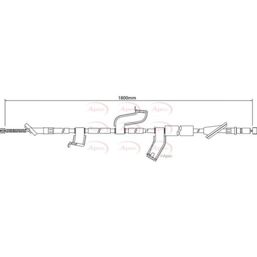 Apec Handbrake Cable Right Rear fits Honda Cr-V III 2006-2012 2.0 2.2