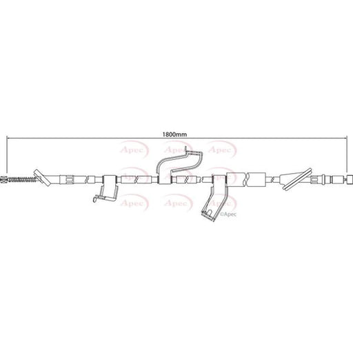 Apec Handbrake Cable Right Rear CAB1219