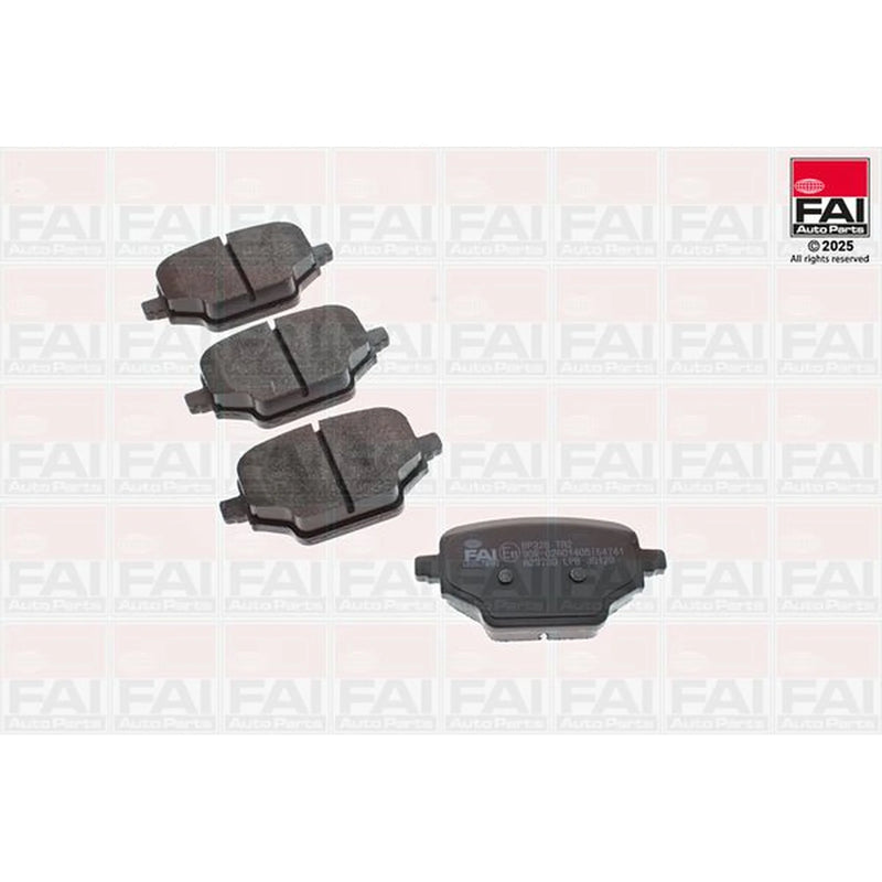 FAI Rear Brake Pad Set fits Citroën Berlingo 2018-2019 1.2 1.5