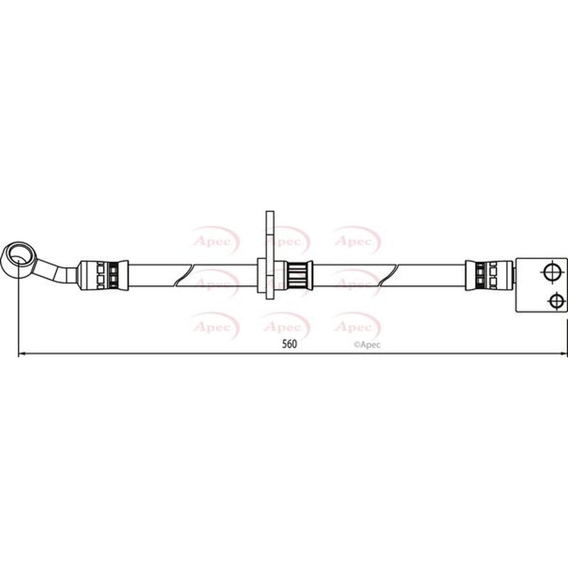 Apec Brake Hydraulic Hose Line Front Right fits Honda Civic VIII 2005-2011