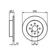 Bosch Front & Rear Brake Discs & Pads fits Honda Civic VII 2000-2005 1.4