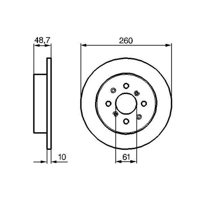 Bosch Front & Rear Brake Discs & Pads fits Honda Civic VII 2002-2005 1.7