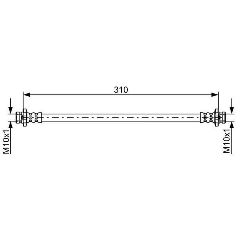 Bosch Brake Hydraulic Hose Line inner fits Nissan Juke 2010-2019 1.2 1.5 1.6