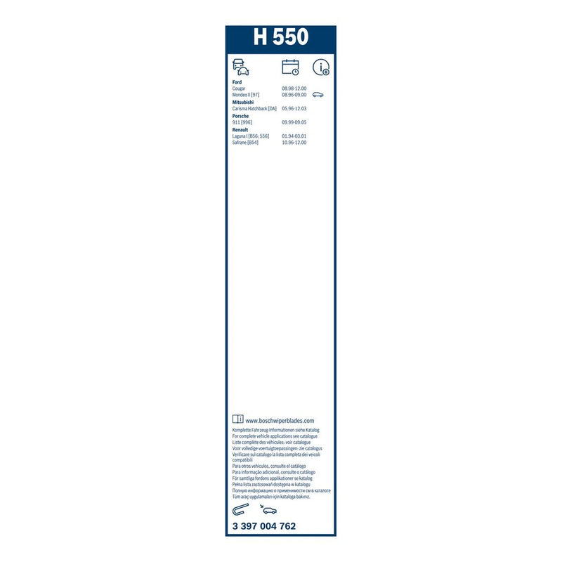 Bosch Wiper Wiper Blade 550mm — H550 fits Ford Cougar 1998-2001 2.0 2.5