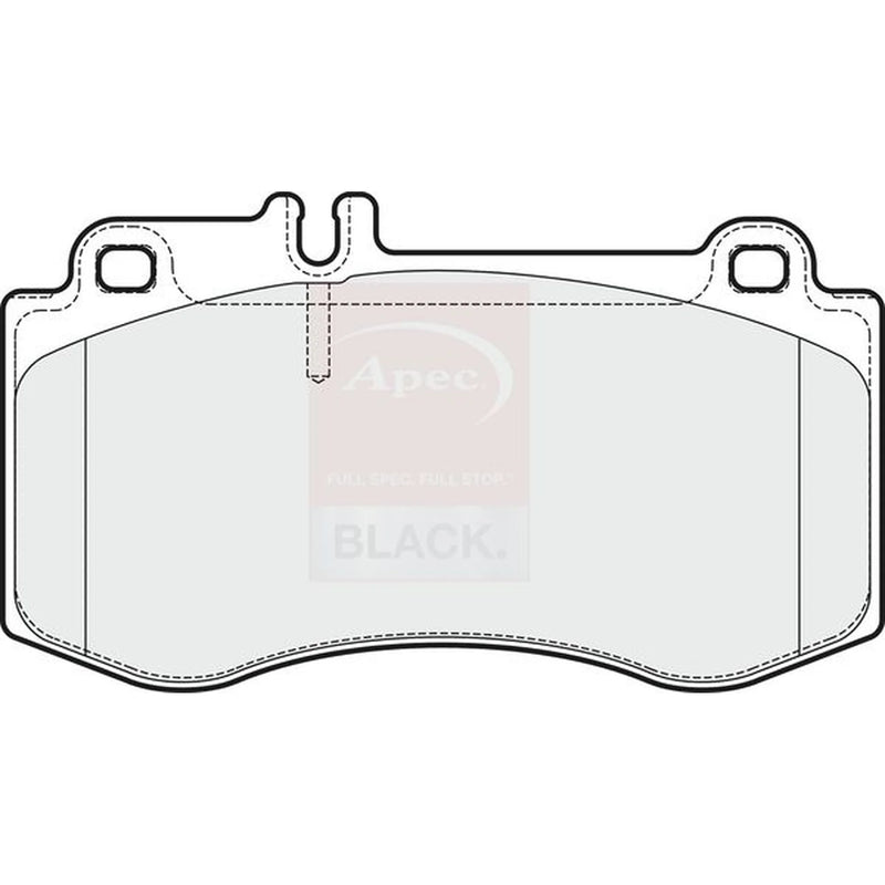 Apec Black Front Brake Pad Set fits Mercedes-Benz Cls 2011-2017