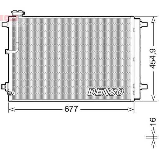 Denso Air Conditioning Condenser fits Audi A8 D4 2010-2018 2.0 2.5 3.0 4.2 6.3