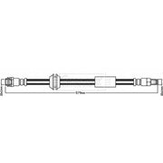 Borg & Beck Brake Hydraulic Hose Line Front Right BBH8654