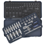 Sealey Premier 32pc 1/4" Drive Lock On Socket Set 4-14mm Ratchet Handle Sealey  - Dynamic Drive