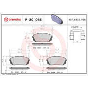 Brembo 4 x Front Brake Pad Set fits Hyundai I40 I 2012-2019 1.6 1.7 2.0