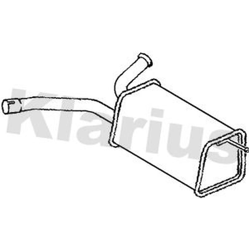 Klarius Box With Centre Pipe Centre fits Citroën Dispatch II 2007-2016 1.6