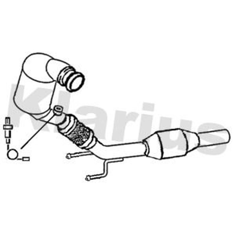 Klarius Catalyst Type Approved With Pipe fits Skoda Yeti 2015-2017 1.2 1.4