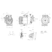 Hella Air Conditioning Compressor fits Renault Koleos I 2008-2013 2.0
