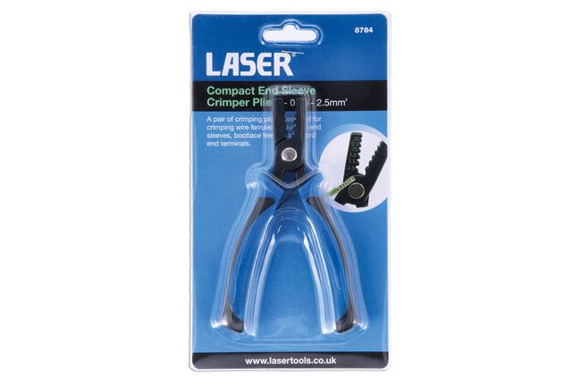 Laser Compact End Sleeve Crimper Pliers - 0.25 - 2.5mm² Laser - Dynamic Drive