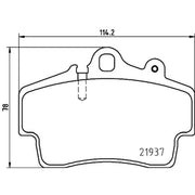 Mintex Front & Rear Pads fits Porsche Boxster 1996-2004 2.5 2.7