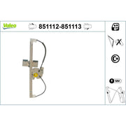 Valeo Electric Window Regulator Lifter Right Front 851113