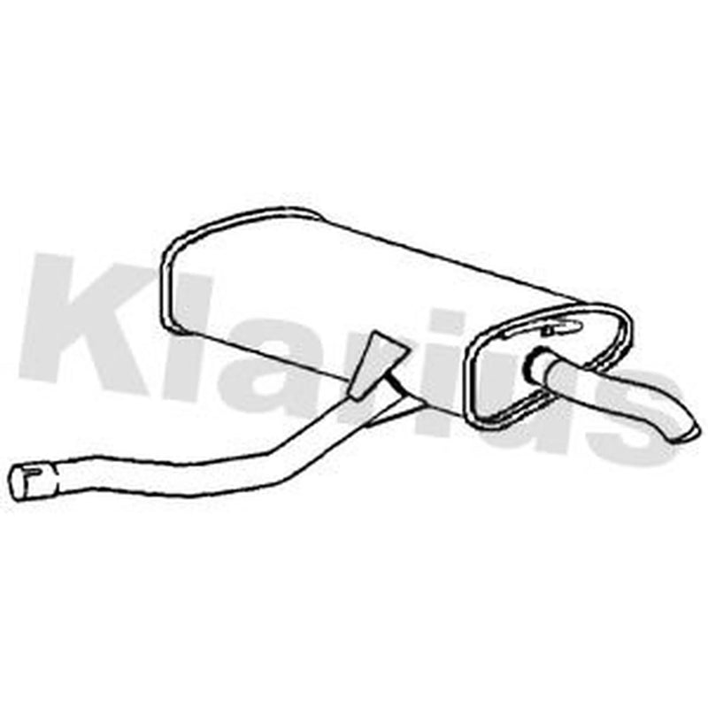 Klarius Box With Tail Pipe Rear fits Fiat 500X 2014 on 1.4