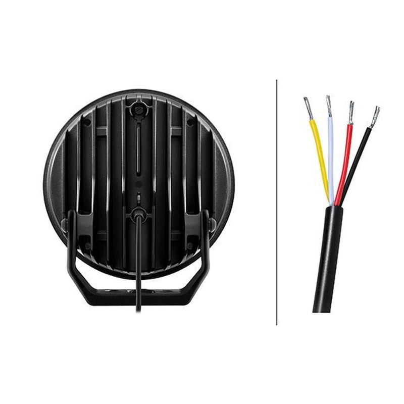 Hella Spotlight Vf Blade Aux.Black 9 Round W/A Po R 50 frontal sided 1FJ 357