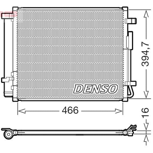 Denso Air Conditioning Condenser fits Hyundai Tucson 2020-2021 1.6