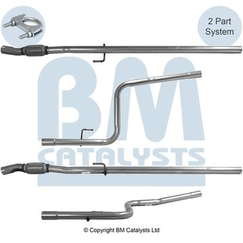BM Catalysts Exhaust Pipe OD fits Fiat Doblo Cargo 2010-2023 1.3